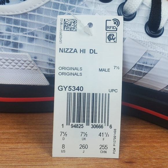 Adidas Originals Nizza Hi DL 'Save The Lobster' GY5340 White Mens Size 8/ Wmns 9 - Picture 10 of 11